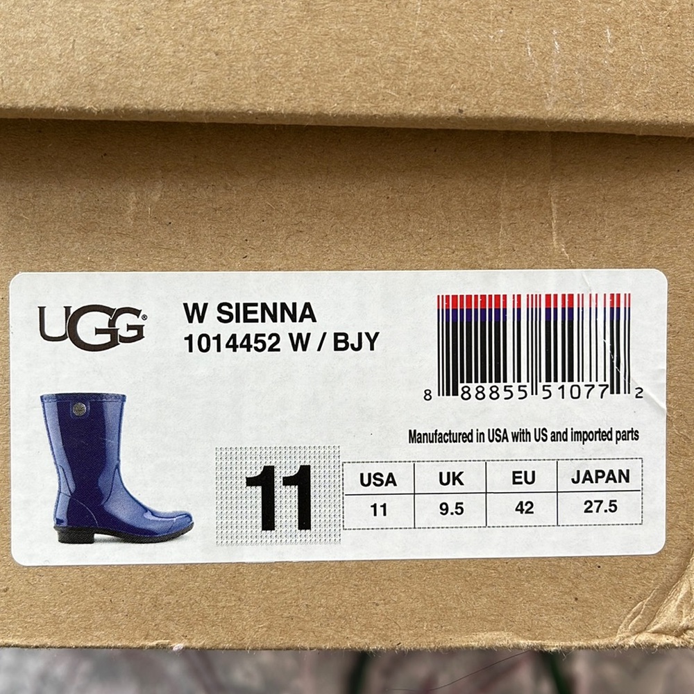 Used Blue Sienna UGGs rain boot short
